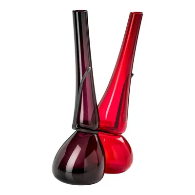 Pre-owned Ron Arad 21st Century Where Are My Glasses, Double Lens Vase In Red/violet By  In Purple