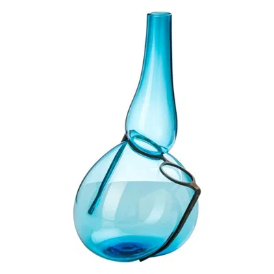 Pre-owned Ron Arad 21st Century Where Are My Glasses, Single Lens Vase In Aquamarine By  In Blue
