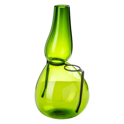 Pre-owned Ron Arad 21st Century Where Are My Glasses, Single Lens Vase In Grass Green By