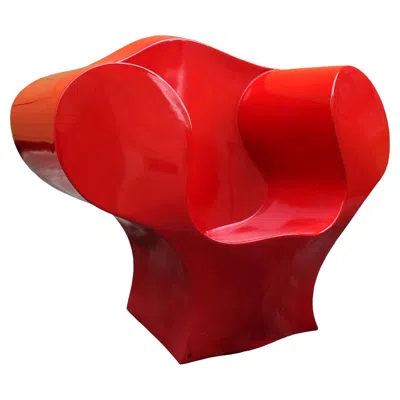 Pre-owned Ron Arad Big Easy 1990s  Design For Moroso Italian Postmodern Lounge Chair In Red