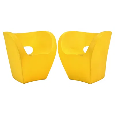 Pre-owned Ron Arad Little Albert Chairs By Moroso In Yellow