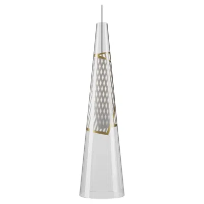 Pre-owned Ron Arad Lodes Cono Di Luce Large Pendant Lamp By  In Transparent