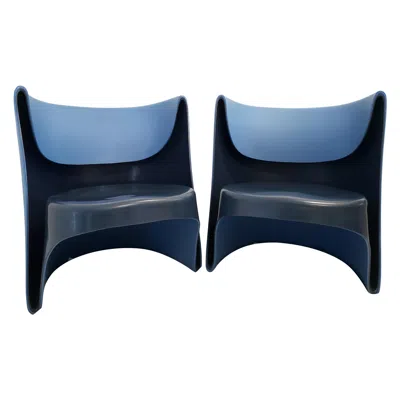 Pre-owned Ron Arad Pair Of Nino Rota Chairs By  For Cappellini '2002' In Black
