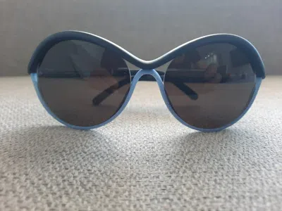 Pre-owned Ron Arad Pq By  Sunglasses Aviator Model B810 Color (lr1) Blue & Light Blue 56-17