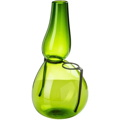 Pre-owned Ron Arad Venini 'where Are My Glasses?' Single Lens Glass Vase In Green By