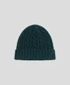 RON DORFF CASHMERE WOOL TELEMARK BEANIE IN GREEN NIGHT