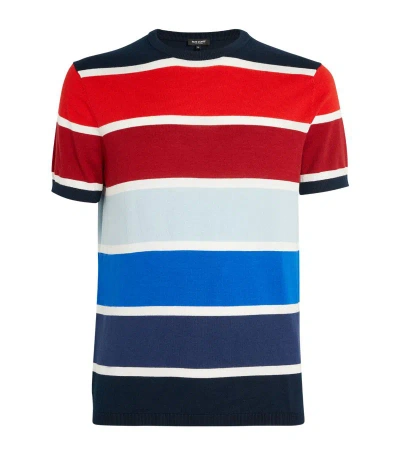 Ron Dorff Cotton Knitted Stripe T-shirt In Multi