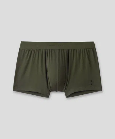 Ron Dorff Men's Tone-on-tone Elastic Waistband Boxer Briefs In Military Green