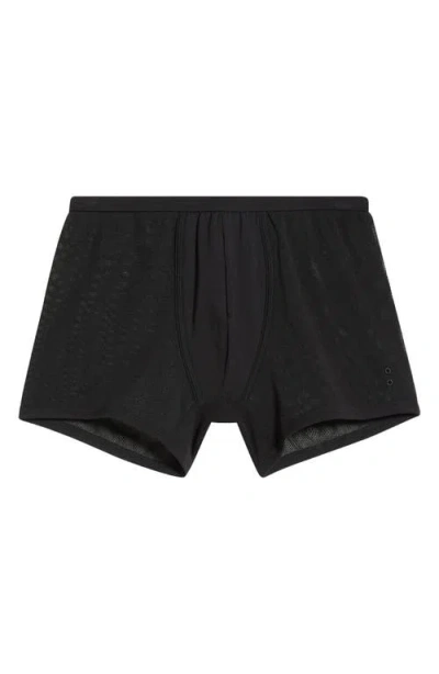 Ron Dorff Mesh Cotton Boxer Briefs In Black
