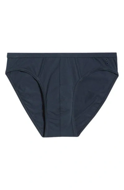 Ron Dorff Slim Y-front Stretch Cotton Briefs In Blue