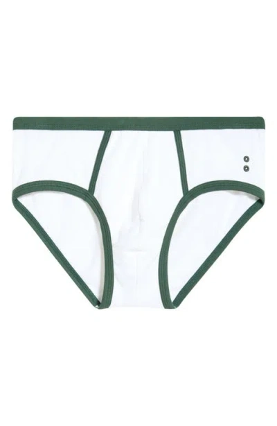 Ron Dorff Sports Y-front Stretch Cotton Briefs In White