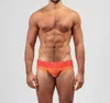 Ron Dorff Swim Briefs Big Stripes In Spritz Orange In Orange