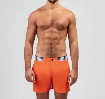Ron Dorff Urban Pull-on Swim Shorts In Spritz Orange