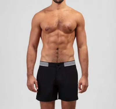 Ron Dorff Urban Snap Button Swim Shorts In Black