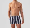 Ron Dorff Vertical Swim Shorts In Navy/white/red In Blue