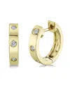 RON HAMI RON HAMI 14K 0.11 CT. TW. DIAMOND HUGGIE EARRINGS