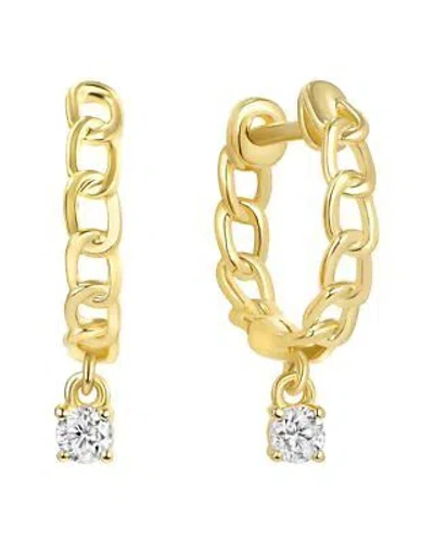 Pre-owned Ron Hami 14k 0.12 Ct. Tw. Diamond Huggie Earrings Women's