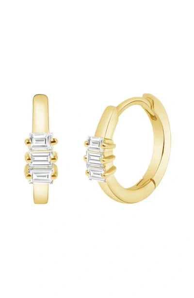 Ron Hami 14k Gold Diamond Baguette Huggie Hoop Earrings In 14k Yellow Gold