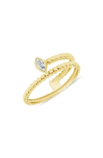 Ron Hami 14k Yellow Gold Marquise Bezel Diamond Ring