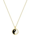 Ron Hami 14k Yellow Gold Yinyang Diamond Necklace In Black/white/diamond