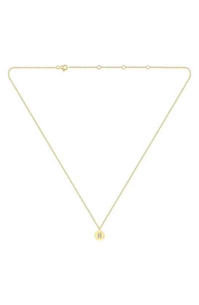 Ron Hami Baguette Diamond Circle Pendant Necklace In Gold