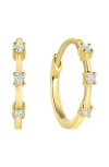 Ron Hami Diamond Huggie Hoop Earrings In 14k Yg