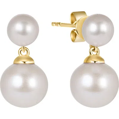 Ron Hami Pearl Drop Earrings In 14k Yg