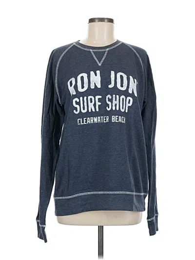 Pre-owned Ron Jon Surf Shop Sweatshirt In Blue