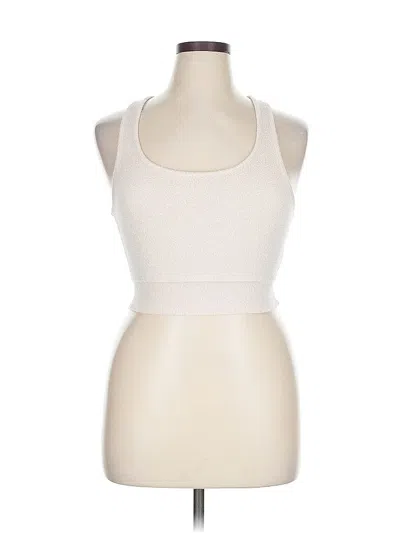 Pre-owned Ron Jon Surf Shop Tank Top Ivory Halter Neckline Tops In White