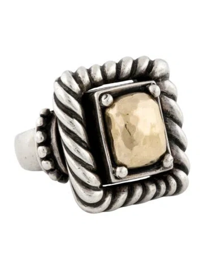 Pre-owned Ron Rizzo Two-tone Cocktail Ring In Multicolor