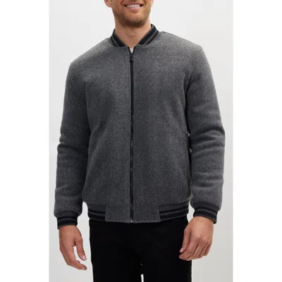 Ron Tomson Bomber Jacket In Gray