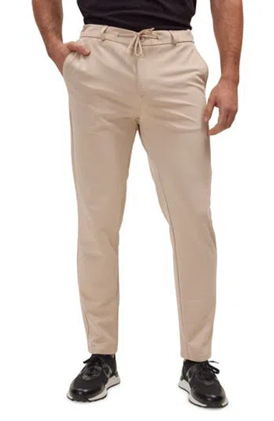 Ron Tomson Fitted Casual Pants In Beige