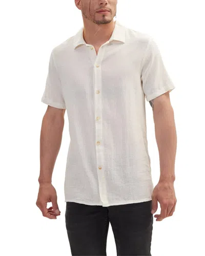 Ron Tomson Lightweight Fitted Button Down Shirt In White