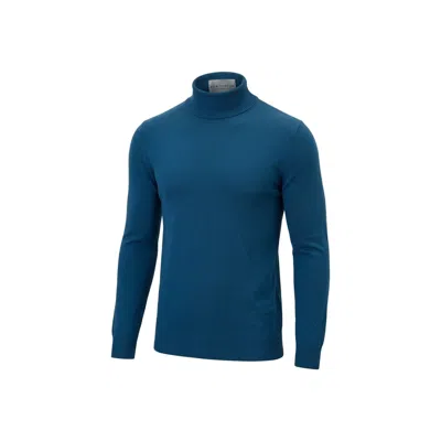 Ron Tomson Men's Blue Classic Roll Neck Sweater - Indigo