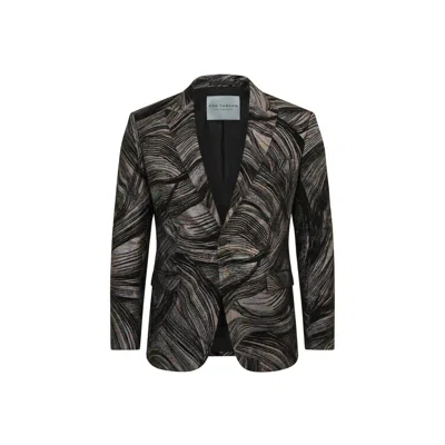 Ron Tomson Men's Cascading Peak Lapel Tuxedo Jacket - Rainbow In Yellow
