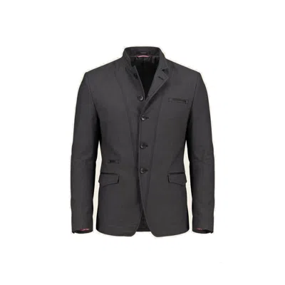 Ron Tomson Men's Grey Symmetric Button Closure Jacket - Anthracite In Red