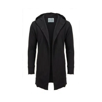 Ron Tomson Men's Longline Hooded Cardigan - Black Black