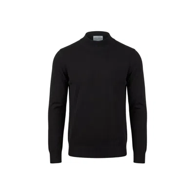 Ron Tomson Men's Mock Neck Relaxed Sweater - Black