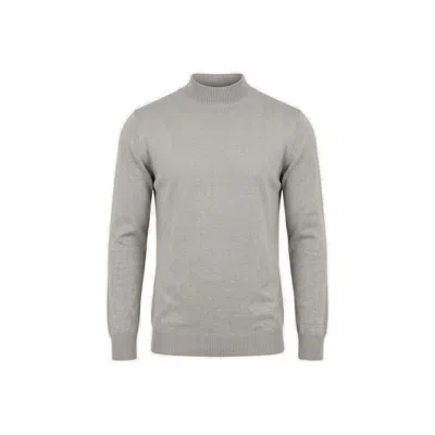 Ron Tomson Men's Mock Neck Relaxed Sweater - Grey In Gray
