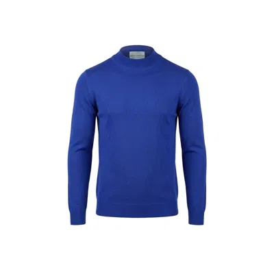 Ron Tomson Men's Mock Neck Sweater - Electric Blue