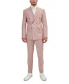 Ron Tomson Men's Modern Double Breasted, 2-piece Suit Set In Black