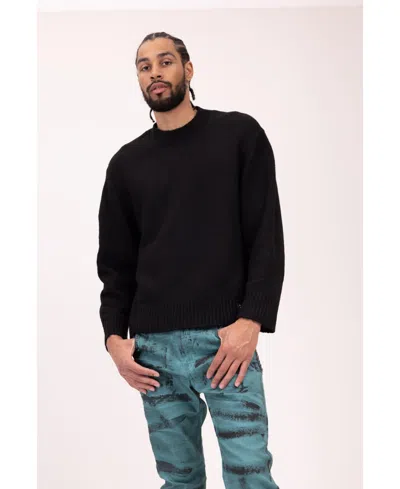 Ron Tomson Men's Modern Oversized Bold Sweater In Black