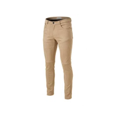 Ron Tomson Men's Neutrals Microsuede Lightweight Tapered Pants - Stone In Nude