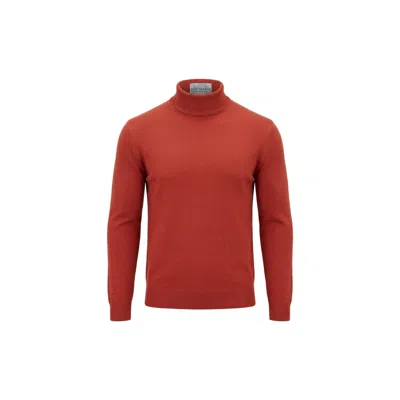 Ron Tomson Men's Red Classic Roll Neck Sweater - Tile In Purple