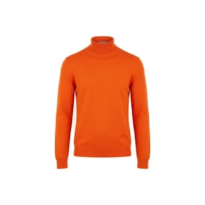 Ron Tomson Men's Roll Neck Knit Sweater - Orange