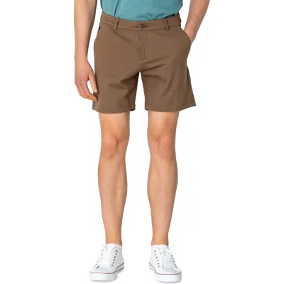 Ron Tomson Stretch Side Pocket Shorts In Camel