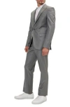 Ron Tomson Super 120s Merino Wool Tuxedo In Gray