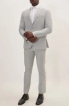 Ron Tomson Super 120s Merino Wool Tuxedo In Gray