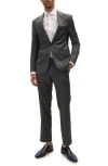 Ron Tomson Super 120s Merino Wool Tuxedo Jacket In Black