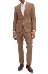 Ron Tomson Super 120s Merino Wool Tuxedo Jacket In Khaki